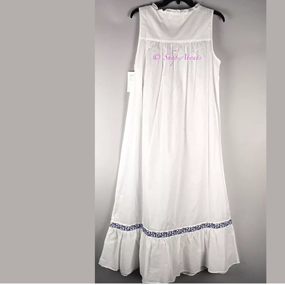 Eileen West White Cotton Nightgown Size S - Picture 3 of 7